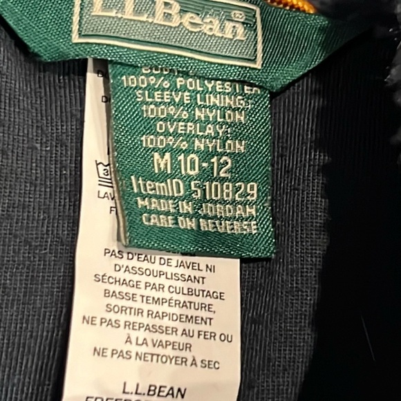 ⭐️ L.L. Bean Kids' Sherpa Fleece Hooded Jacket Size Medium 10-12 - Picture 3 of 6